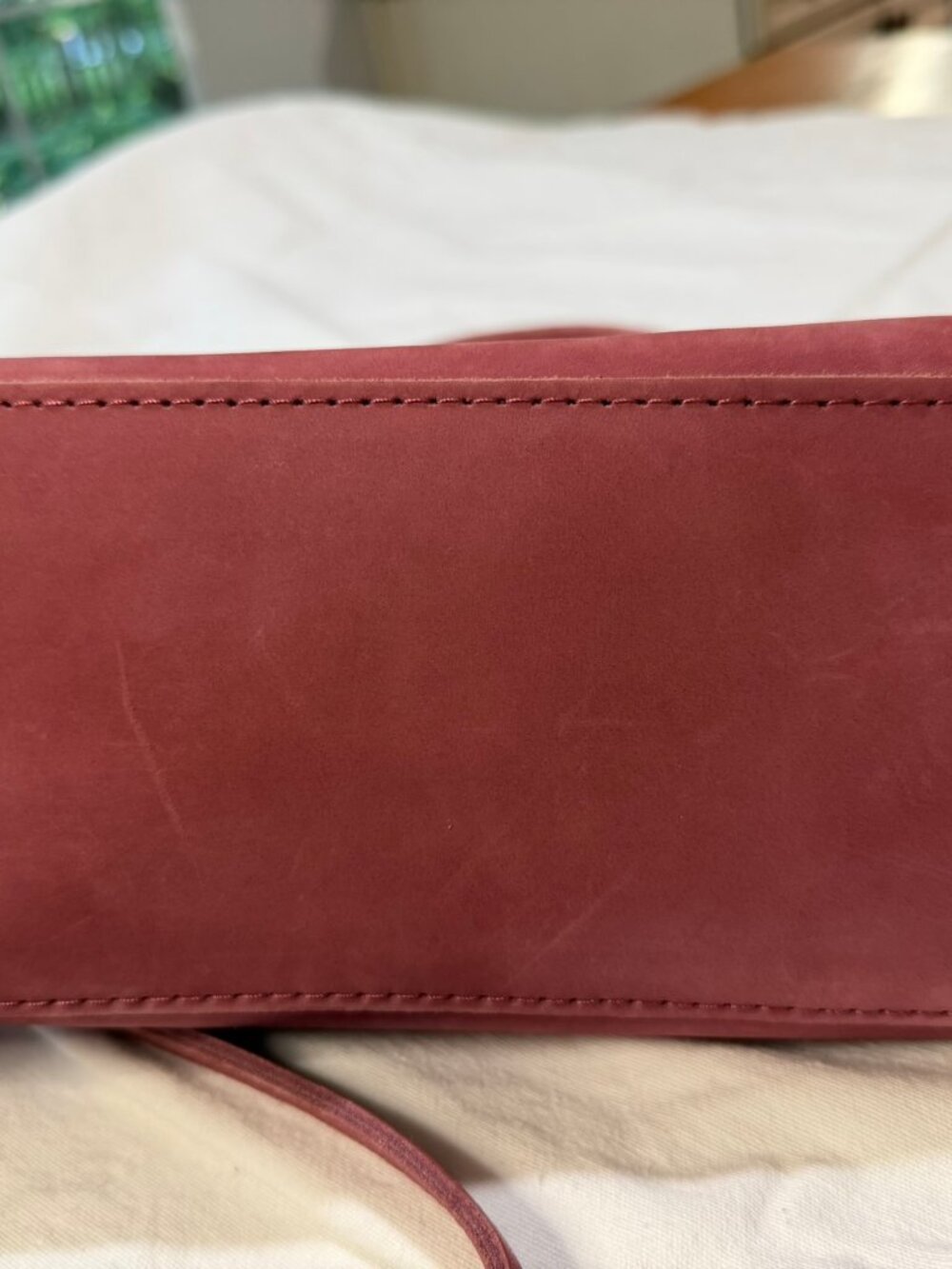 Portland Leather - Mini Cross body tote in Dusty Rose - Picture 4 of 5